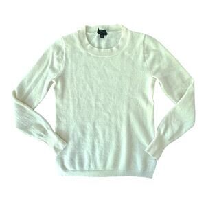 Copied - J Crew 100% Cashmere Sweater Pullover White/Ivory  XS Crew Neck